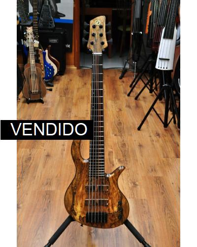 Elrick Gold Series e-volution 6 SLC (Steve Lawson) English Spalted Walnut Top